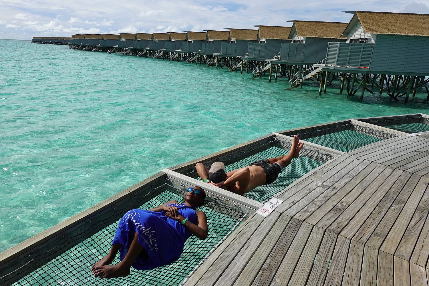 Enjoy sun bath in beach